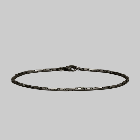 Men’s Oxidized Sterling Silver Chain Bracelet
