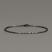 Men’s Oxidized Sterling Silver Chain Bracelet