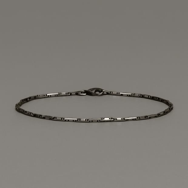 Men’s Oxidized Sterling Silver Chain Bracelet