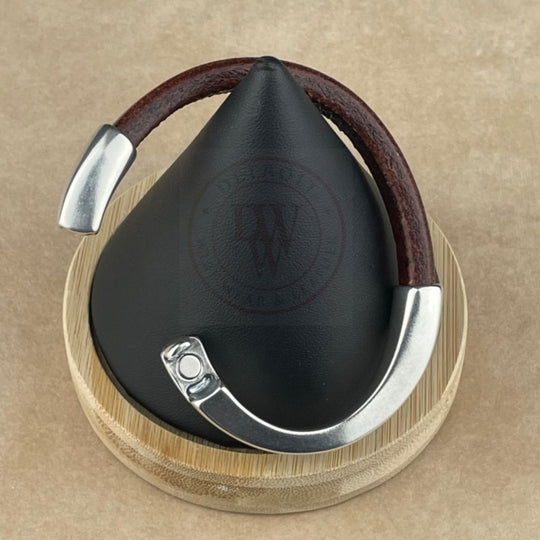 Arena Leather Bracelet in Distressed Whiskey –Silver Magnetic Clasp