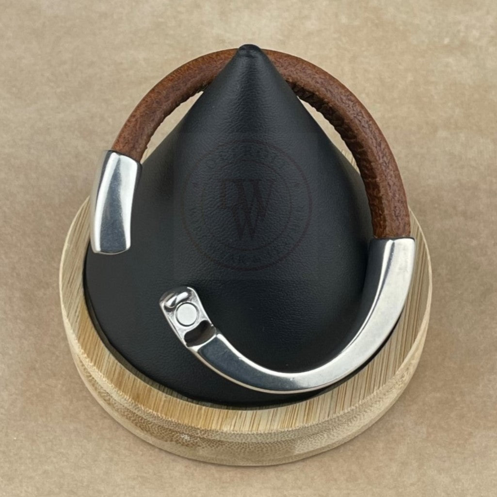 Arena Leather Bracelet in Distressed Tobacco –Silver Magnetic Clasp