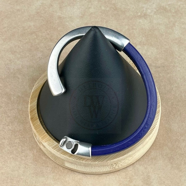 PURPLE SELECTION -  Arena Leather Bracelet Collection with <strong>Single</strong> Antique Silver Magnetic Clasp