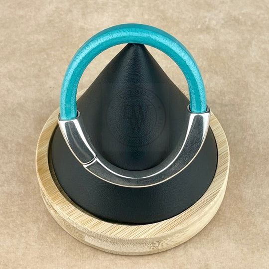 Arena Leather Bracelet in Turquoise–Silver Magnetic Clasp