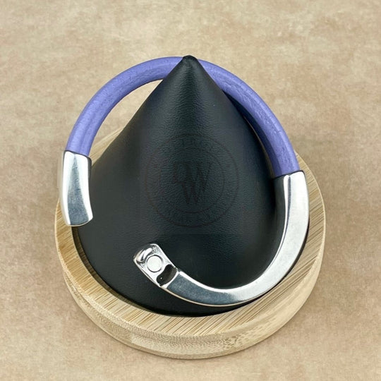 Arena Leather Bracelet in Lilac –Silver Magnetic Clasp