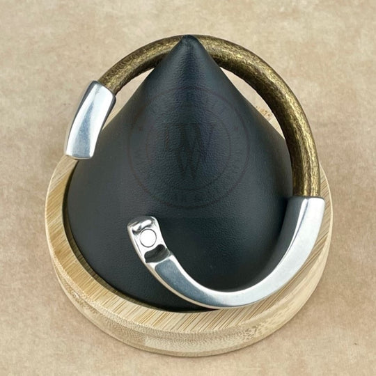 Arena Leather Bracelet in Metallic Gold Brown –Silver Magnetic Clasp