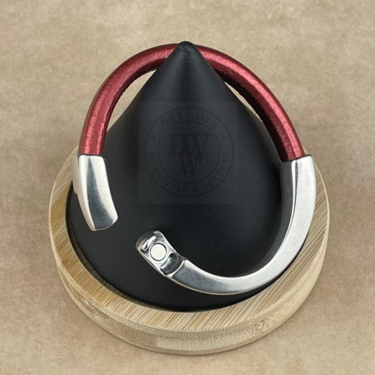 Arena Leather Bracelet in Metallic Copper –Silver Magnetic Clasp