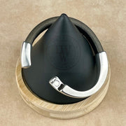 SILVER & GRAY SELECTION -  Arena Leather Bracelet Collection with <strong>Single</strong> Antique Silver Magnetic Clasp
