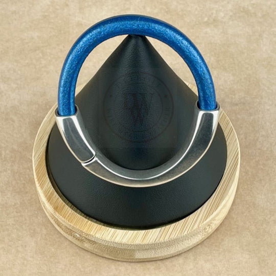 Arena Leather Bracelet in Metallic Cobalt Blue – Silver Magnetic Clasp