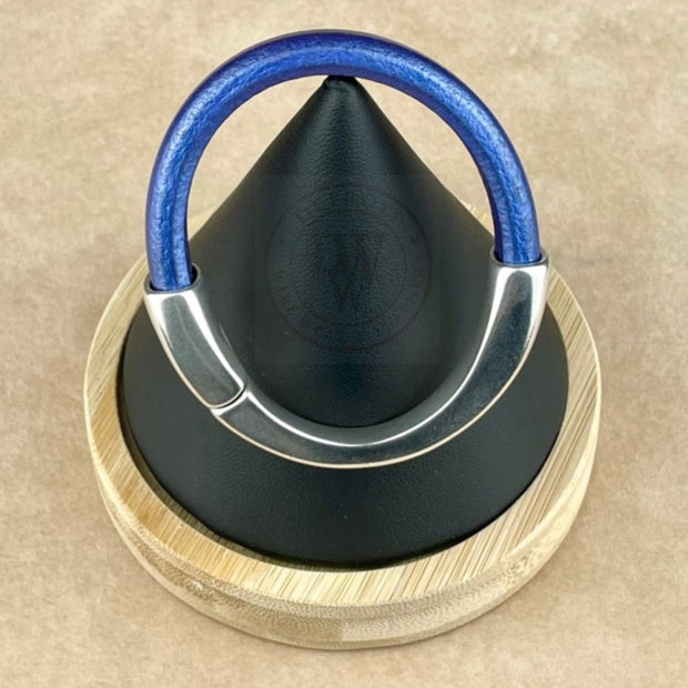 Arena Leather Bracelet in Metallic Amethyst–Silver Magnetic Clasp