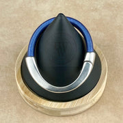 Arena Leather Bracelet in Metallic Amethyst–Silver Magnetic Clasp