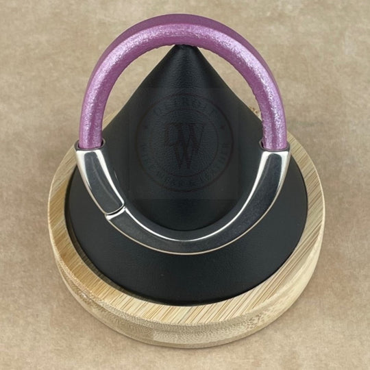 Arena Leather Bracelet in Metallic Orchid –Silver Magnetic Clasp