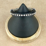 CHAIN ON BLACK LEATHER SELECTION -Arena Leather Bracelet Collection with <strong>Single</strong> Antique Silver Magnetic Clasp