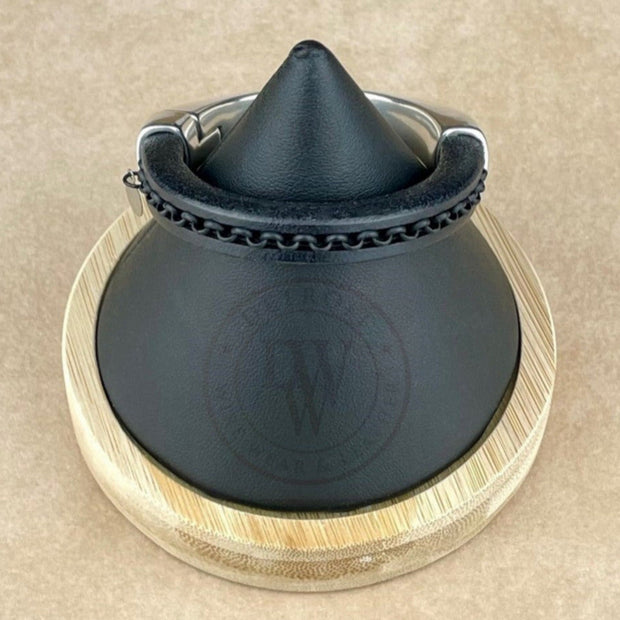 CHAIN ON BLACK LEATHER SELECTION -Arena Leather Bracelet Collection with <strong>Single</strong> Antique Silver Magnetic Clasp