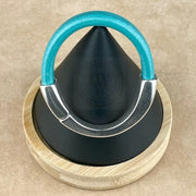 BLUE SELECTION -  Arena Leather Bracelet Collection with <strong>Single</strong> Antique Silver Magnetic Clasp
