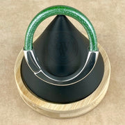 GREEN SELECTION -  Arena Leather Bracelet Collection with <strong>Single</strong> Antique Silver Magnetic Clasp