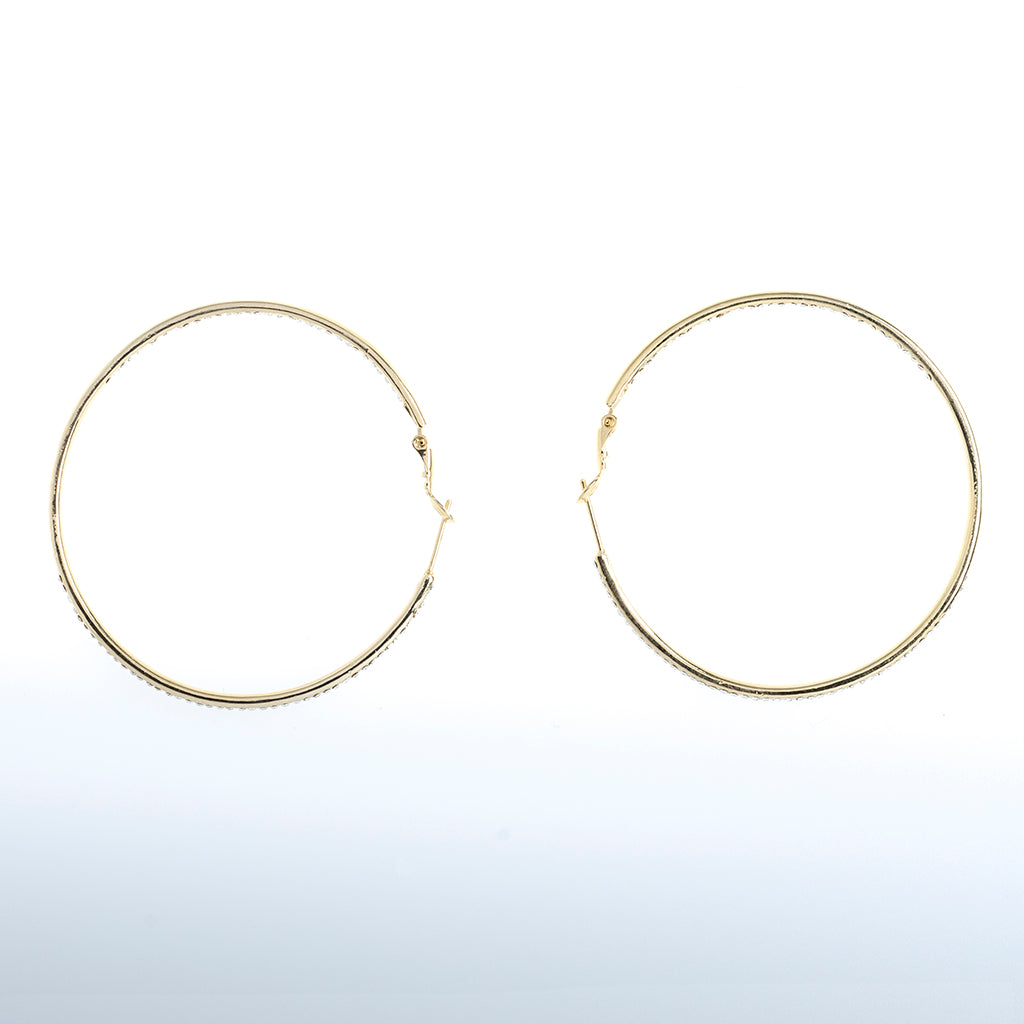 Large Gold 2" Hoop Earrings