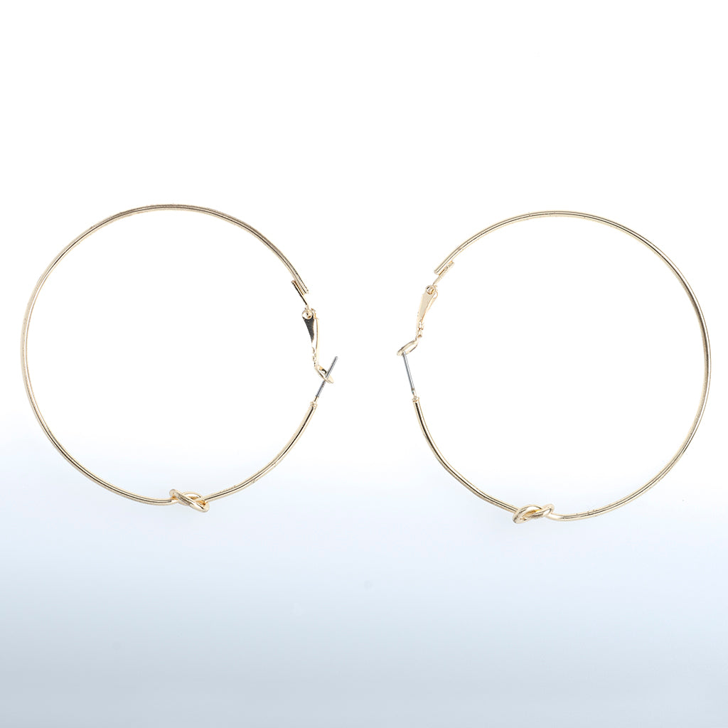 Large Gold 2 1/2" Hoop Earrings
