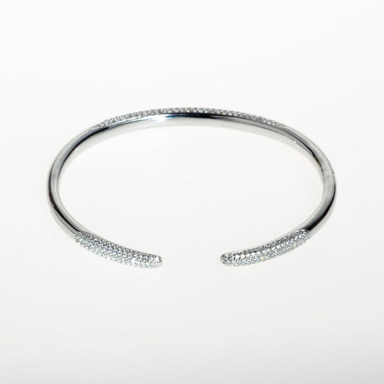 Thin Silver Cuff Bracelet