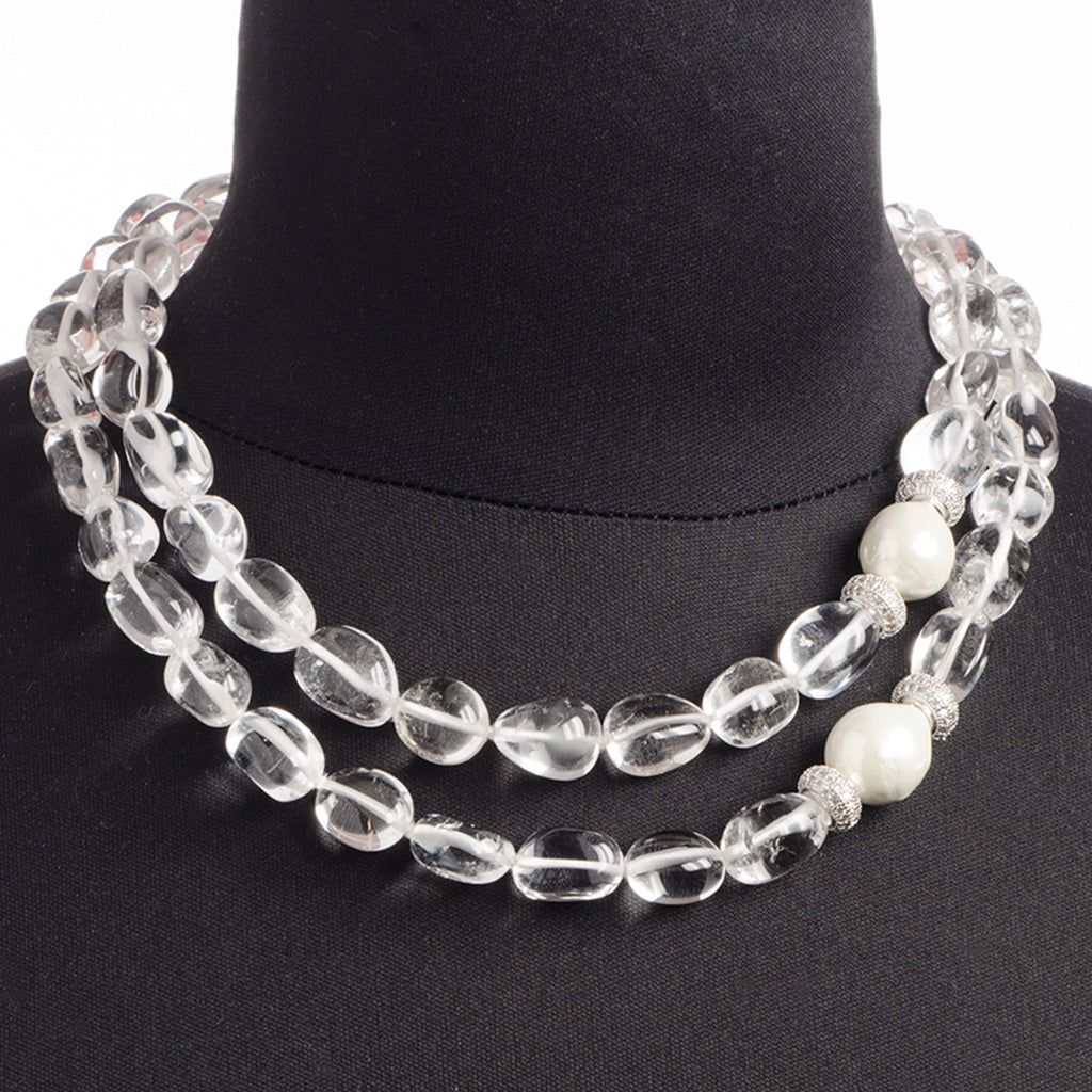 Double Crystal Necklace