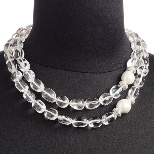 Double Crystal Necklace