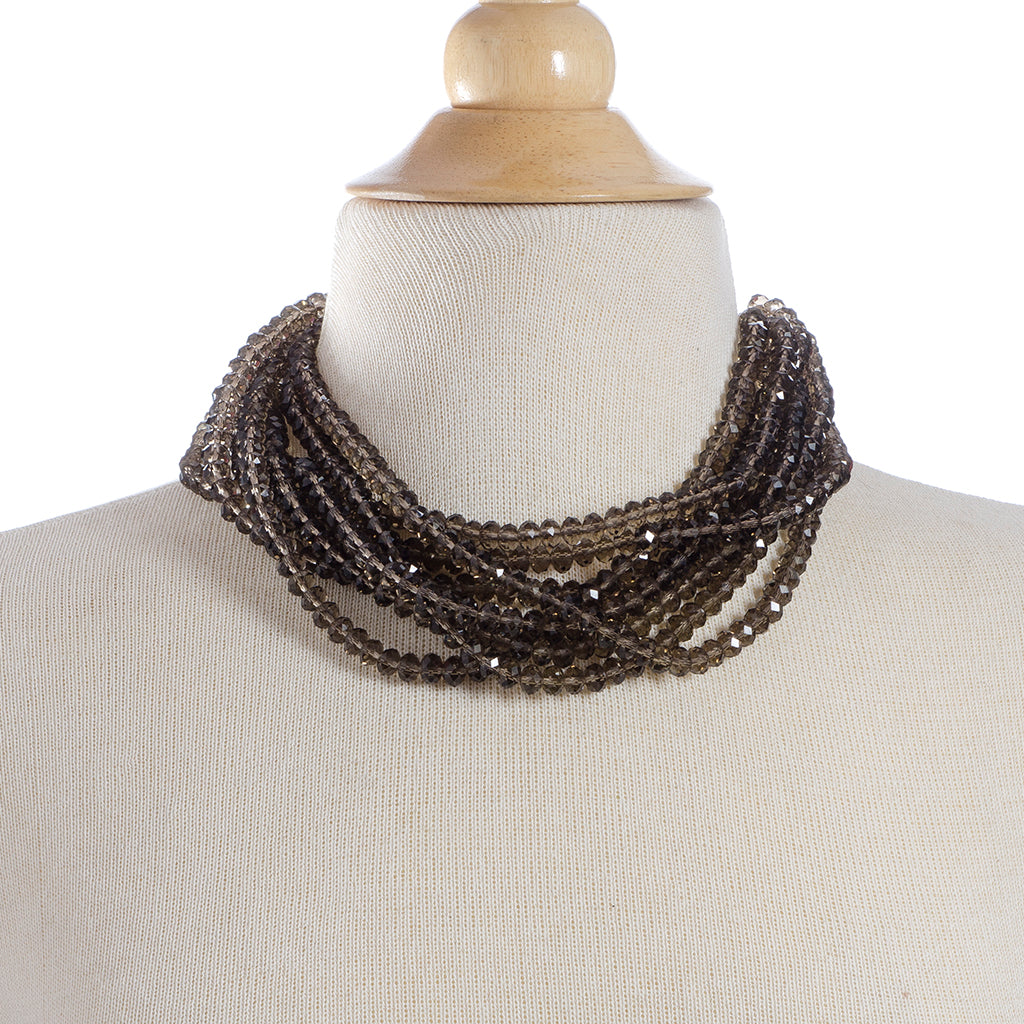 Stella Multi Strand Crystal Necklace