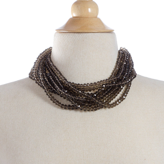 Stella Multi Strand Crystal Necklace
