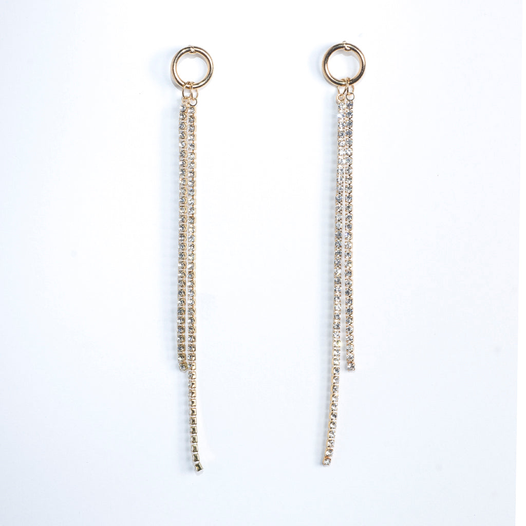 Sparkling 3D Drop Earrings