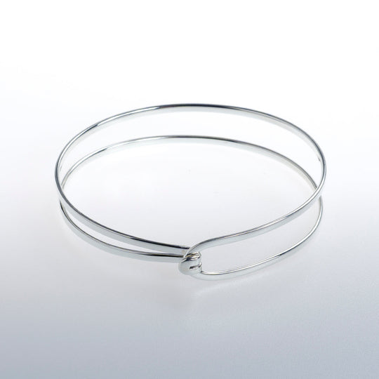 Sterling Silver Silhouette Hinged Bracelet
