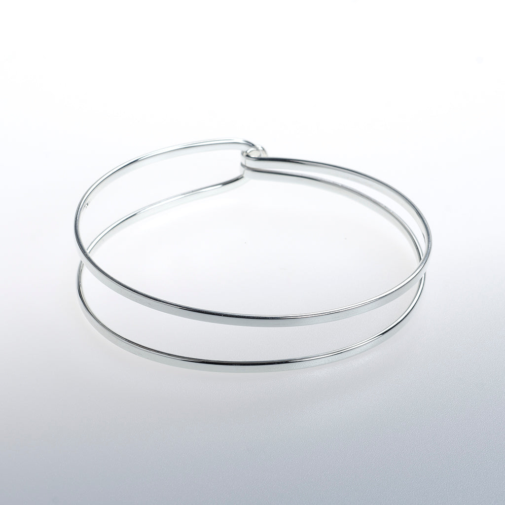 Sterling Silver Silhouette Hinged Bracelet