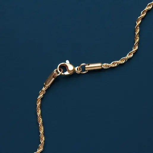 Men’s Gold Ring Necklace – Rope Chain
