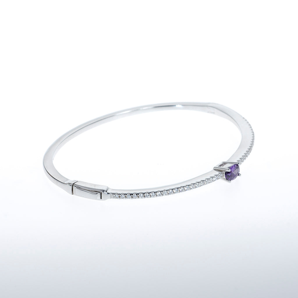 Tanzanite CZ Sterling Silver Bracelet
