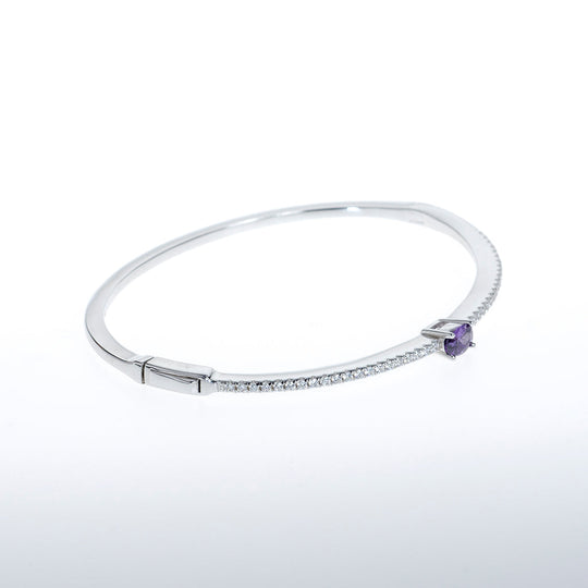 Tanzanite CZ Sterling Silver Bracelet