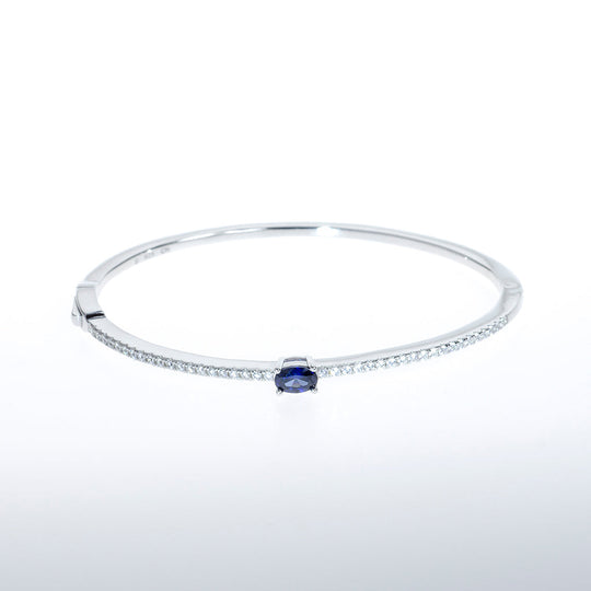 Amethyst CZ Sterling Silver Bracelet