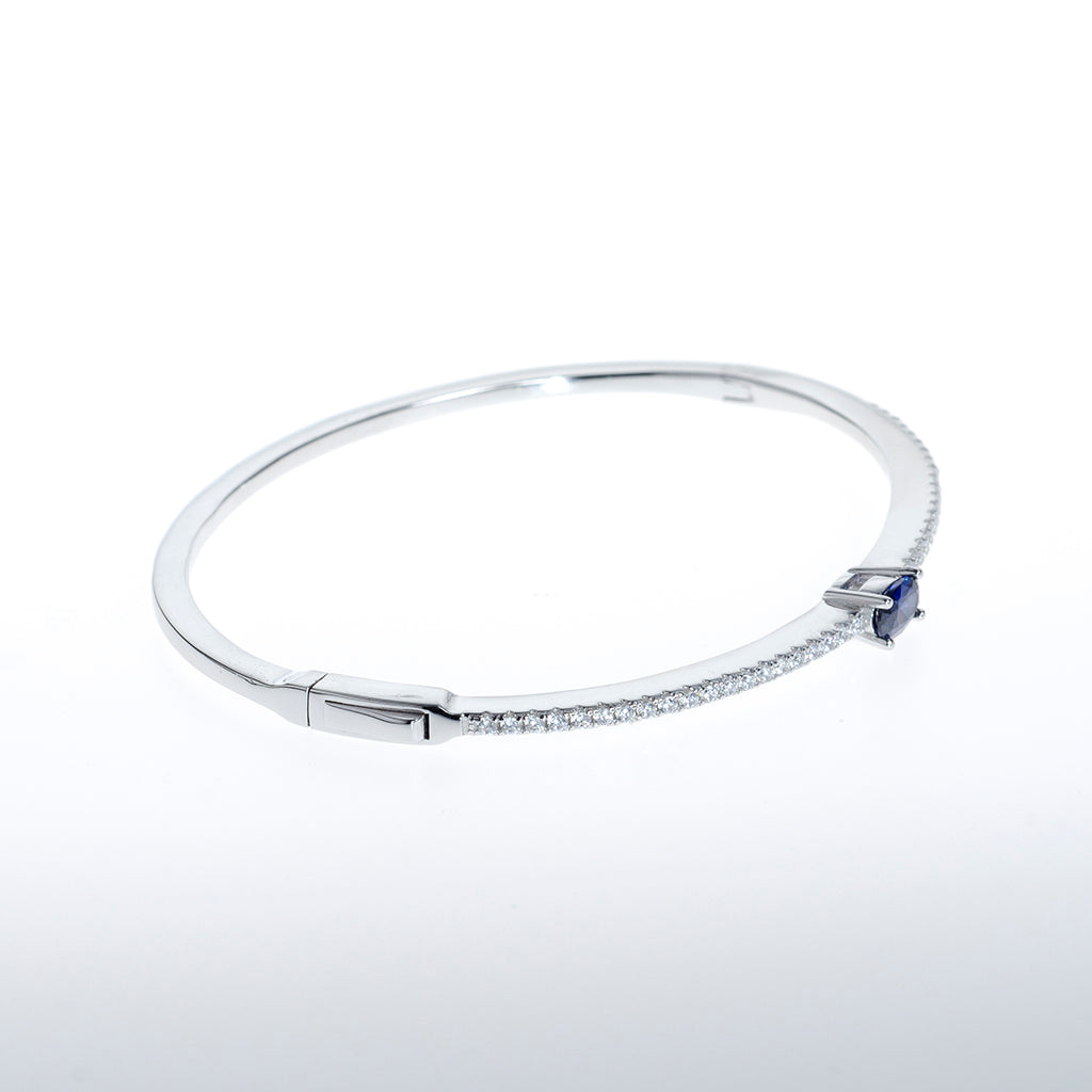 Amethyst CZ Sterling Silver Bracelet