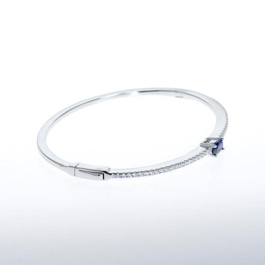 Amethyst CZ Sterling Silver Bracelet