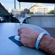 BLUE SELECTION -  Cobo Leather Bracelet Collection with <strong>Double</strong> Antique Silver Magnetic Clasps