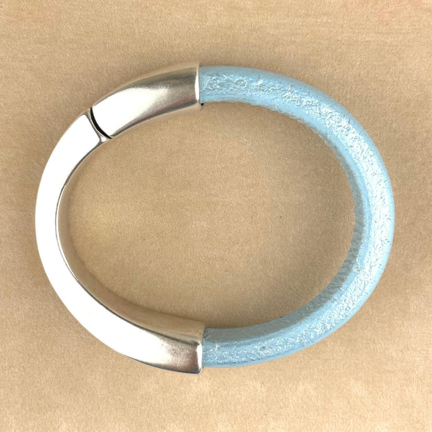 Blue Sky Metallic Unisex Arena Bracelet with  <strong>Single</strong>  Antique Silver Clasp