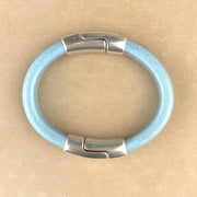 Blue Sky Metallic Unisex Cobo Bracelet with <strong> Double</strong> Antique Silver Clasps