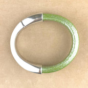 Pistachio Metallic Unisex Arena Bracelet with  <strong>Single</strong>  Antique Silver Clasp