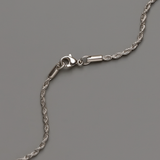 Men’s Stainless Steel St. Christopher Medal Pendant Necklace – 24 inch Silver Rope Chain