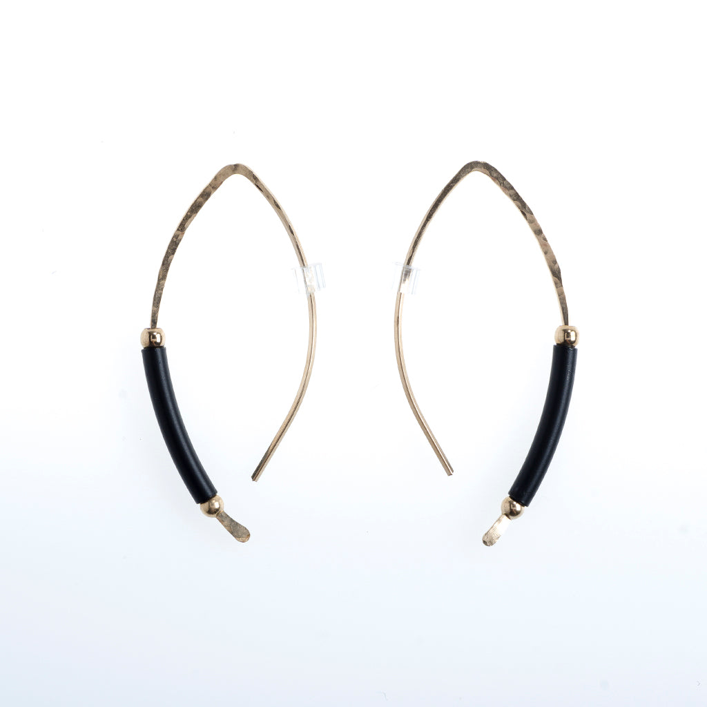 Hammered Gold Hoop Earrings