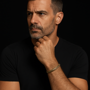 Men’s Brass Spine Bracelet – Flexible Industrial Link Bracelet | Adjustable Wristwear for Men