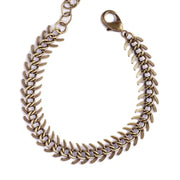 Men’s Brass Spine Bracelet – Flexible Industrial Link Bracelet | Adjustable Wristwear for Men