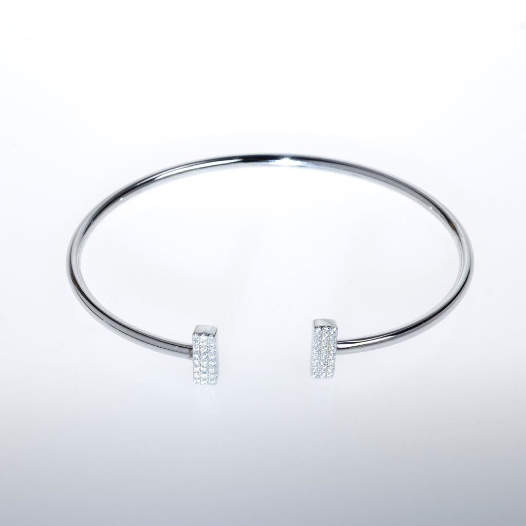 Sterling Silver Bracelet with CZ stones