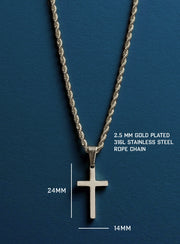 Men's  Medium Silver Cross Pendant