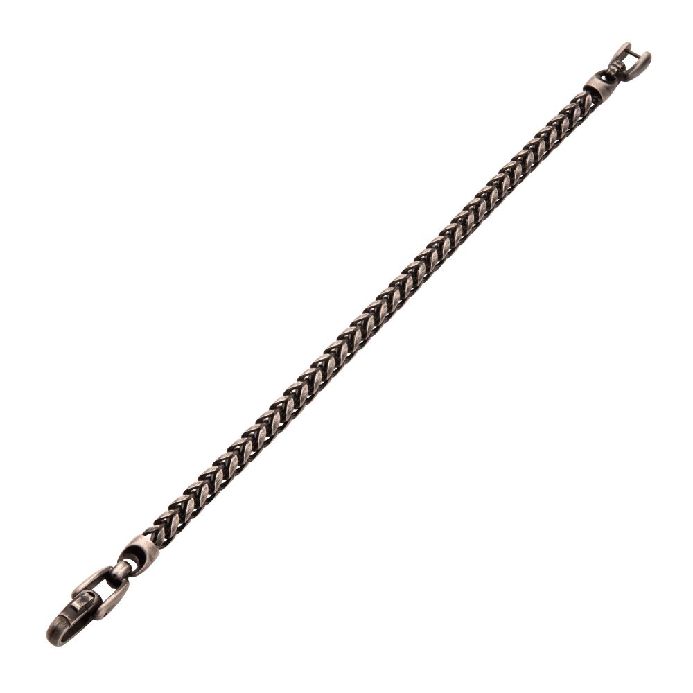 Men’s 5mm Black IP Franco Chain Bracelet