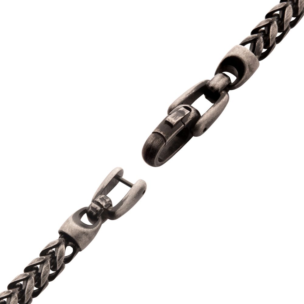 Men’s 5mm Black IP Franco Chain Bracelet