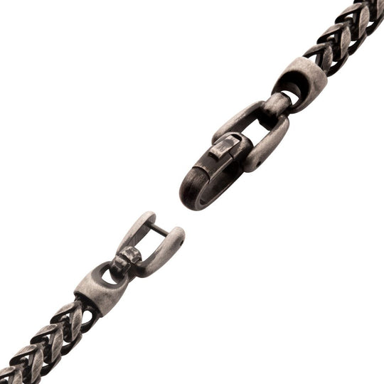 Men’s 5mm Black IP Franco Chain Bracelet