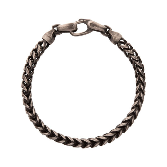 Men’s 5mm Black IP Franco Chain Bracelet