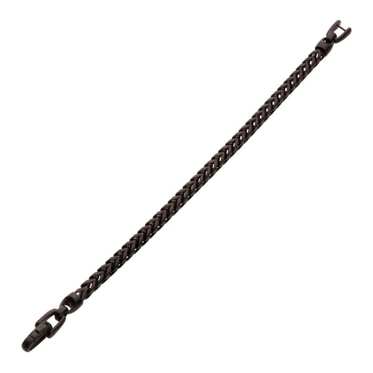 Men’s 5mm Black Stainless Steel Franco Chain Bracelet